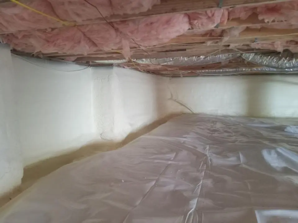Crawl space encapsulation with closed-cell spray foam for Attic Insulation in Payson
